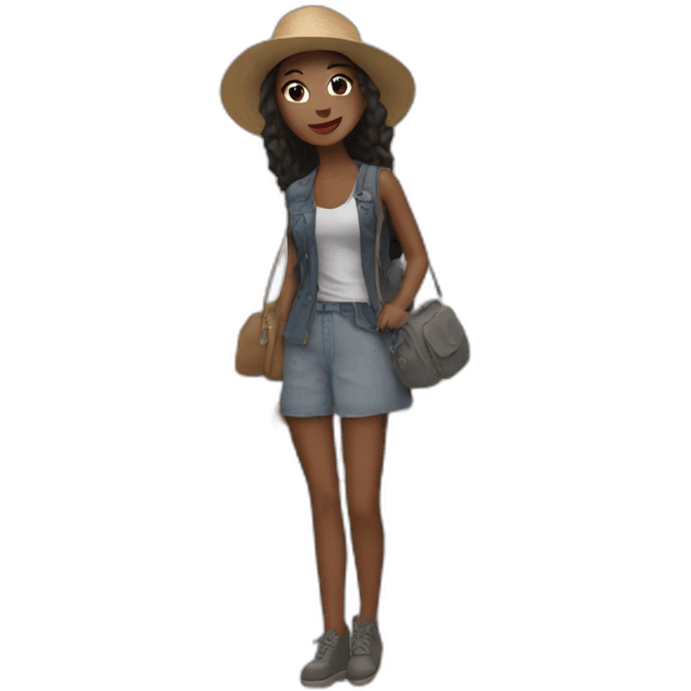 Travel girl in Paris emoji