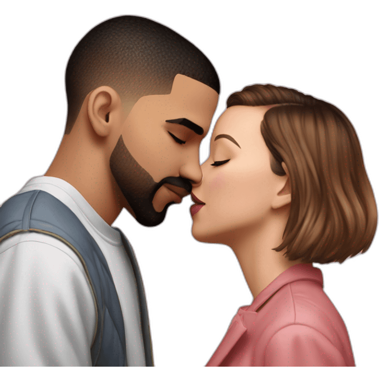 drake kissing Millie Bobby Brown emoji