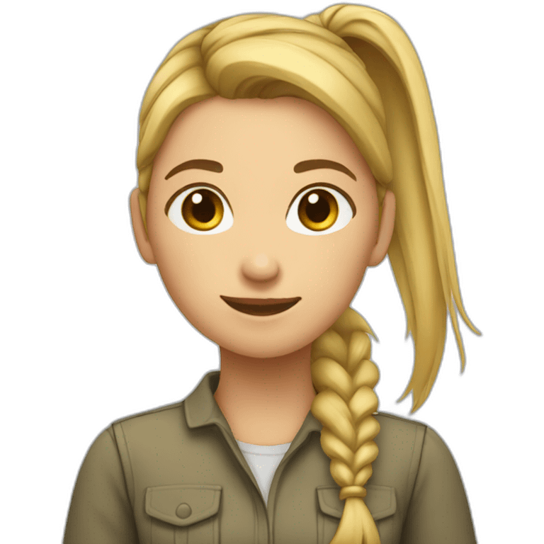 Ponytail female guide emoji