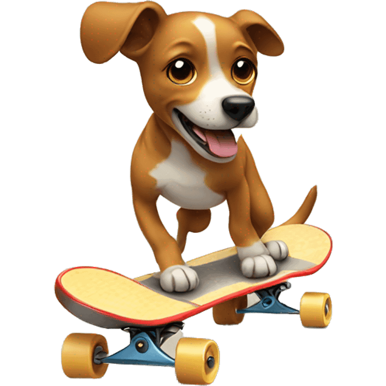 Dog skateboarding  emoji