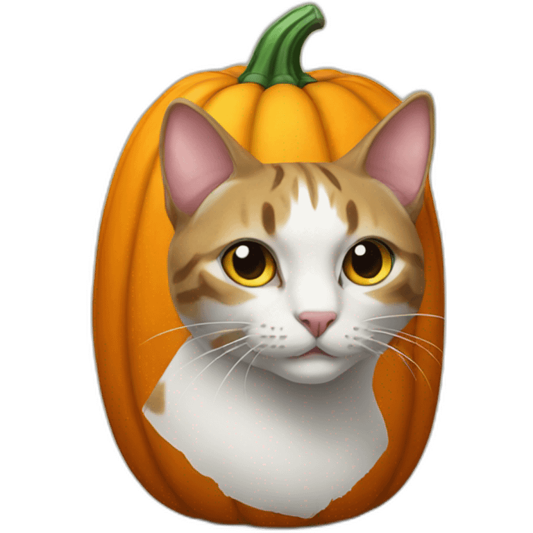 Cat pumpkin emoji