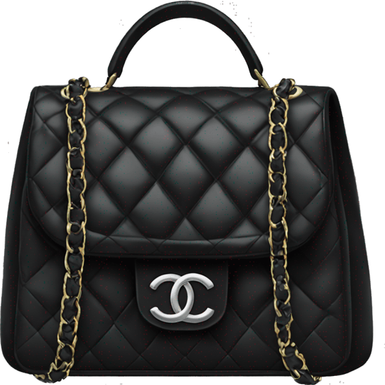 black chanel bag emoji