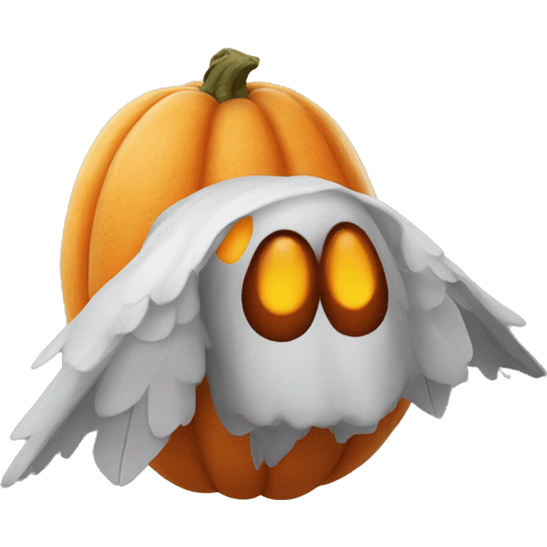 A flying pumpkim  emoji