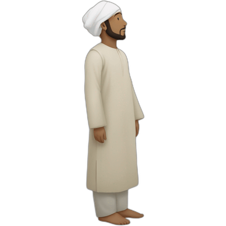 a muslim men prayer in kebba emoji