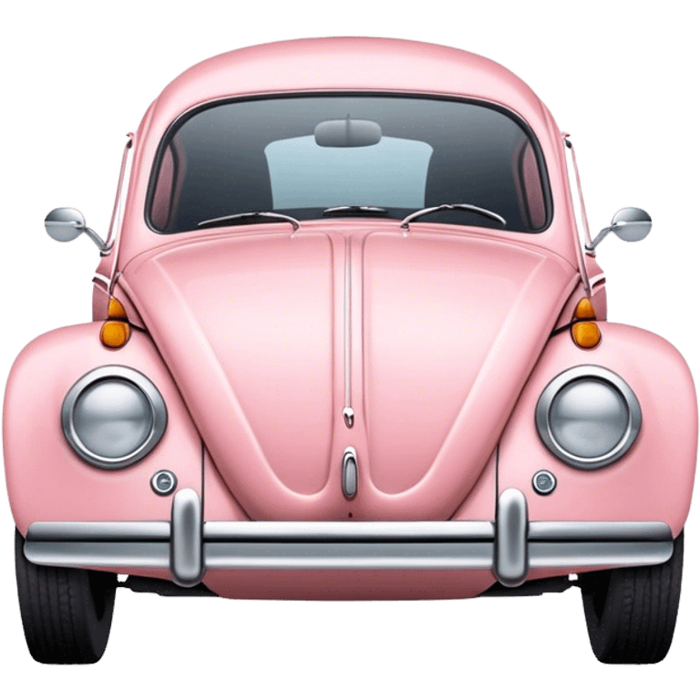 light pink vintage beetle car emoji