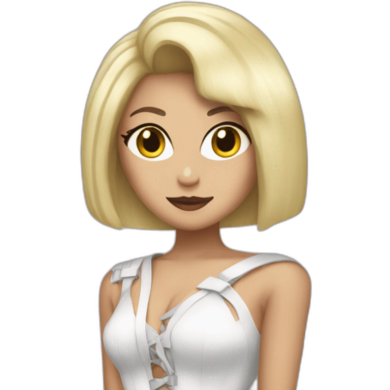 Ladie gaga with saber emoji