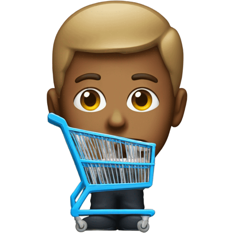 Bust person with a target shopping cart emoji