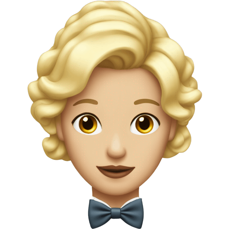 coquette blonde with papion emoji