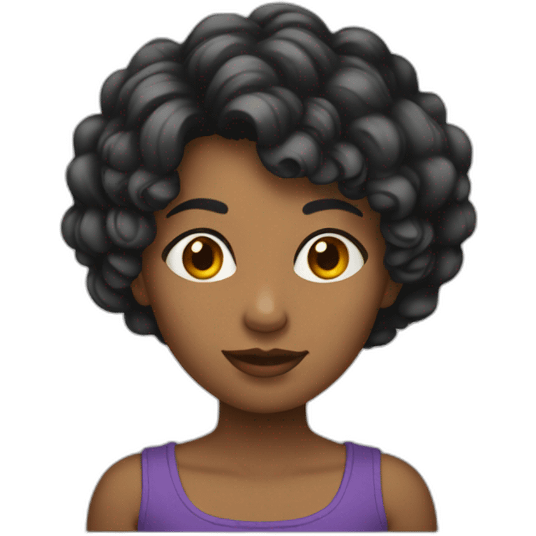 Fille cheveux court emoji