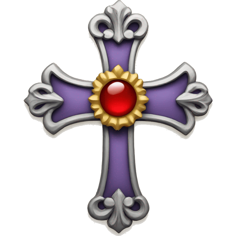 cross wih a crown emoji