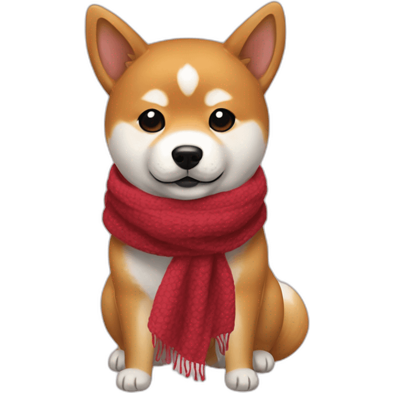 Shiba inu in scarf emoji