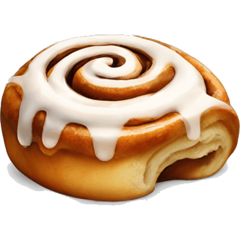 Cinnamon roll with glaze emoji