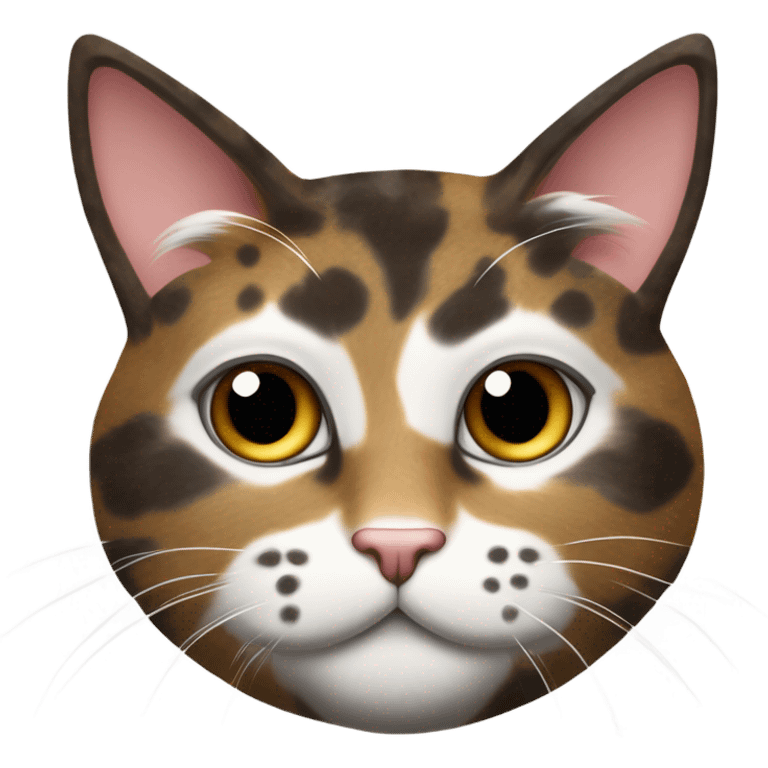 Furry speckled cat  emoji