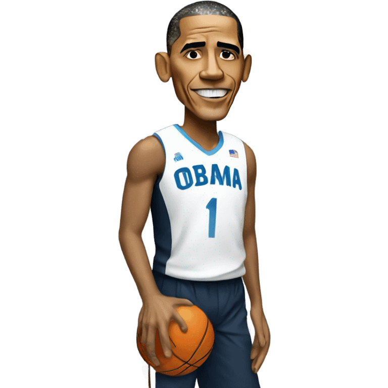 Obama playing basketball emoji