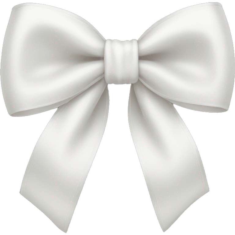 white satin bow emoji