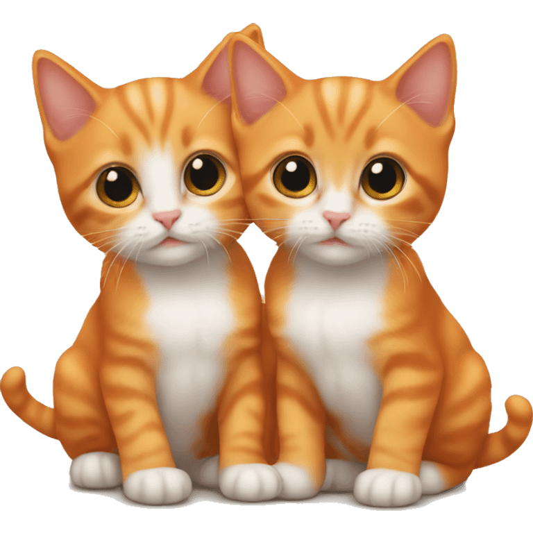 orange twin baby kittys emoji