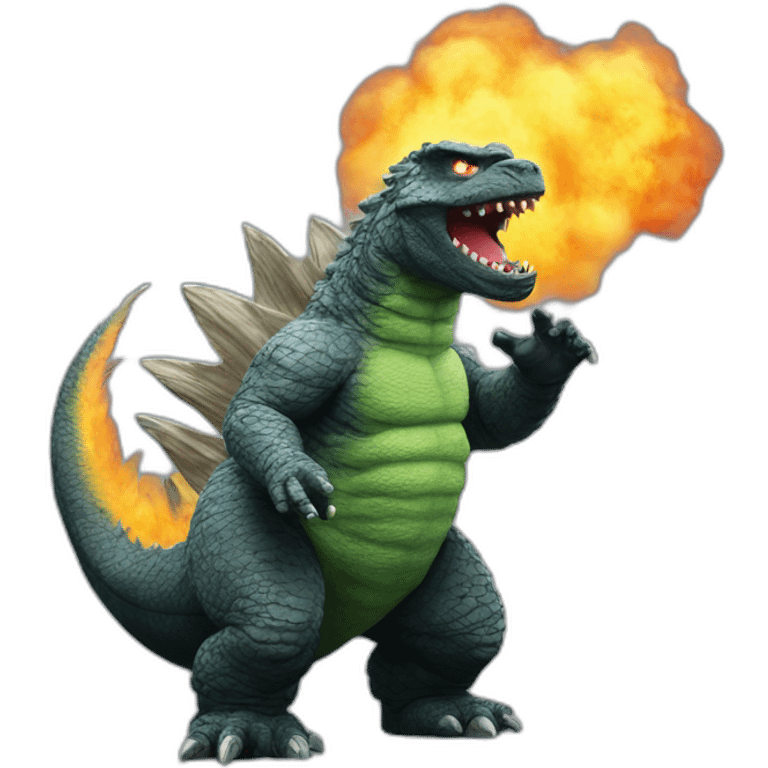 Godzilla qui fume emoji