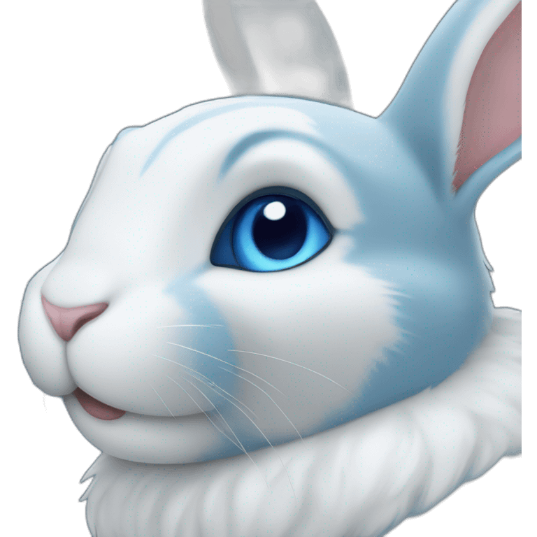 Blue rabbit emoji