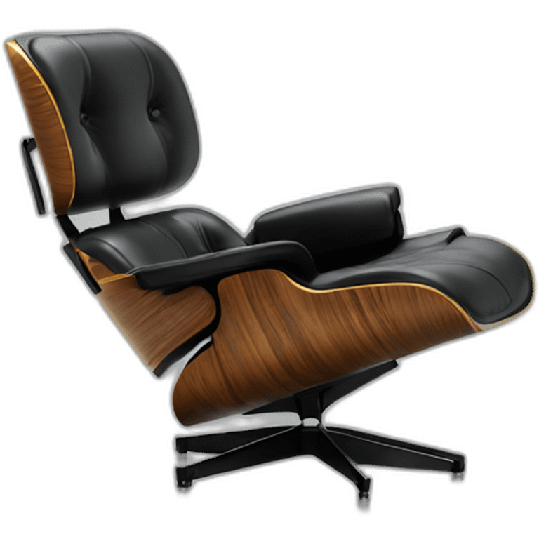 eames lounge chair in black emoji