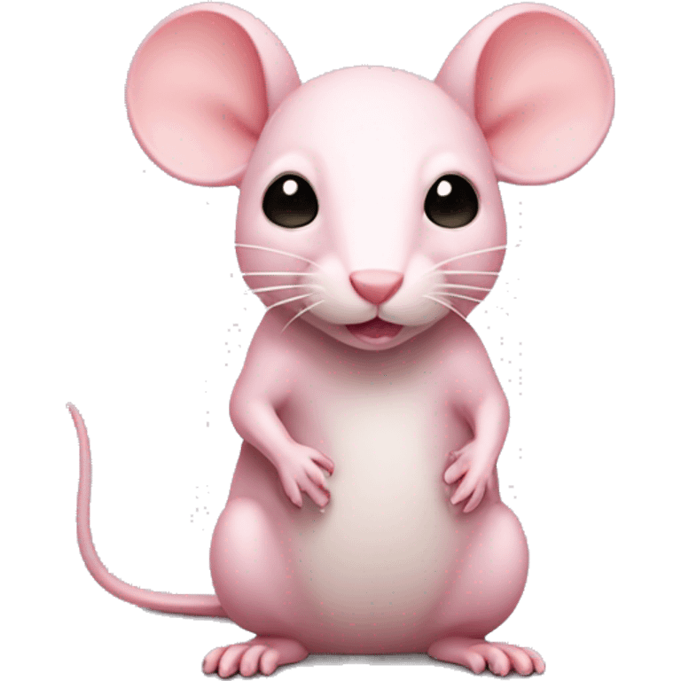 light pink rat full body emoji