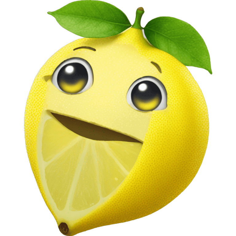 A rainbow lemon emoji