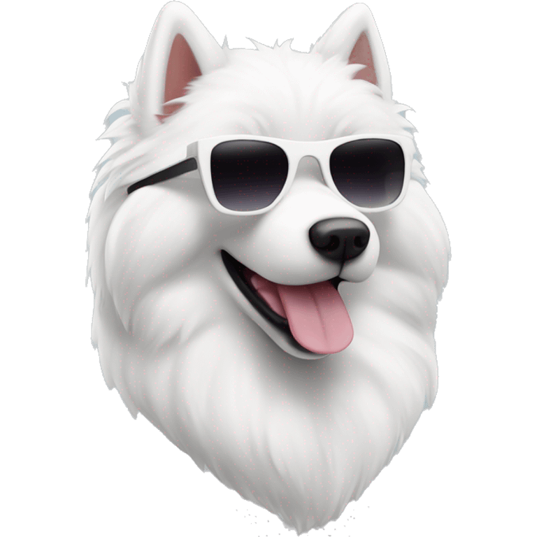 Samoyed with sunglasses  emoji