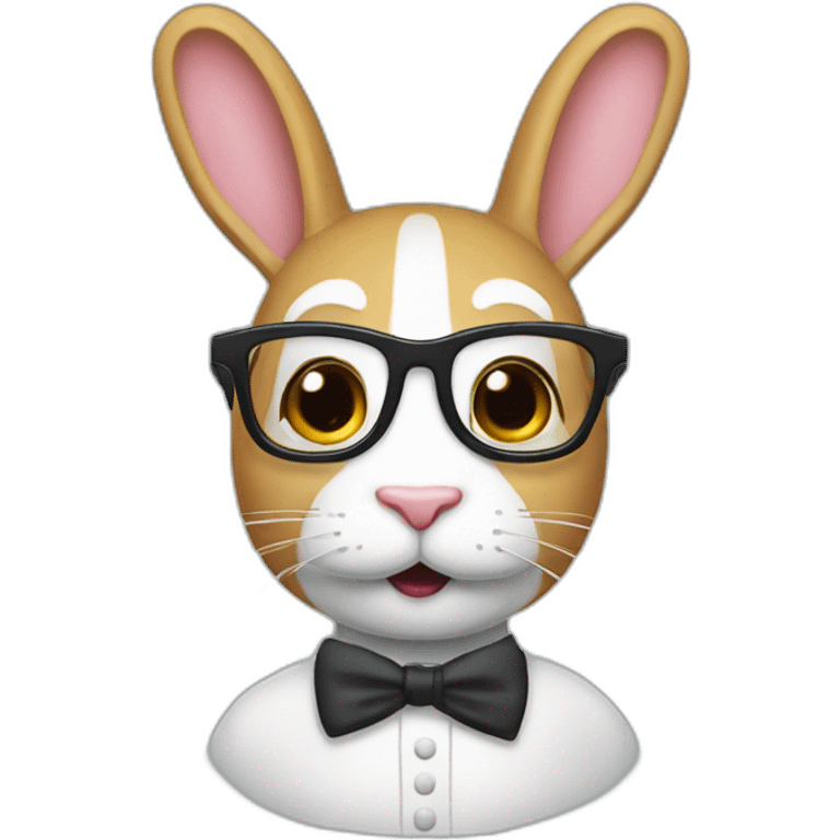 Nerd dent de lapin emoji