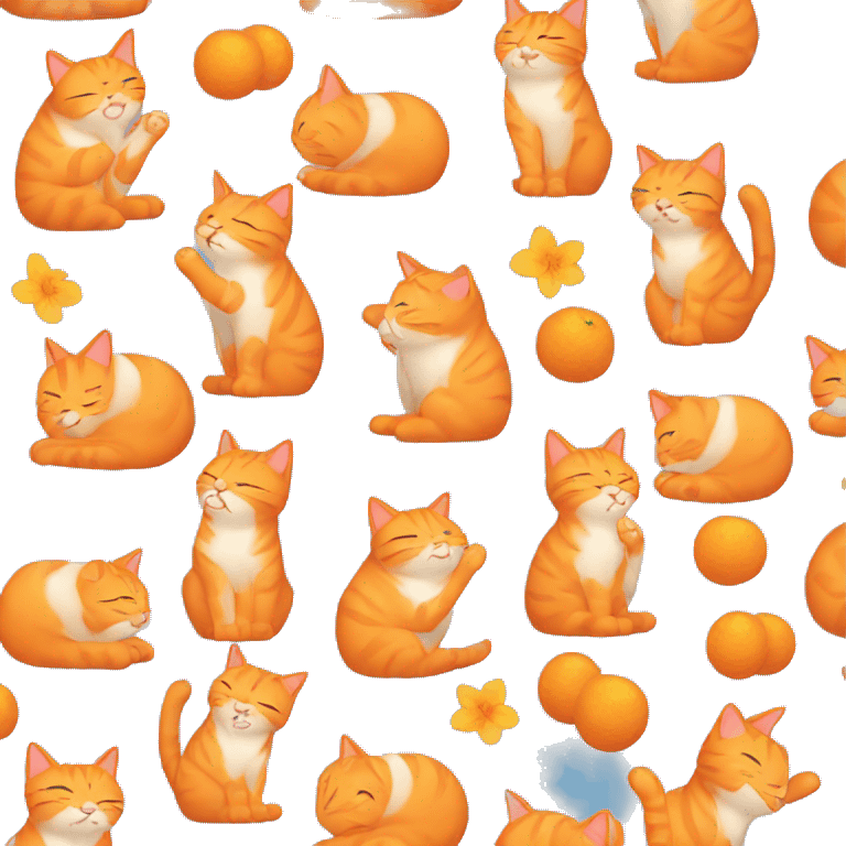 Orange cat praying emoji