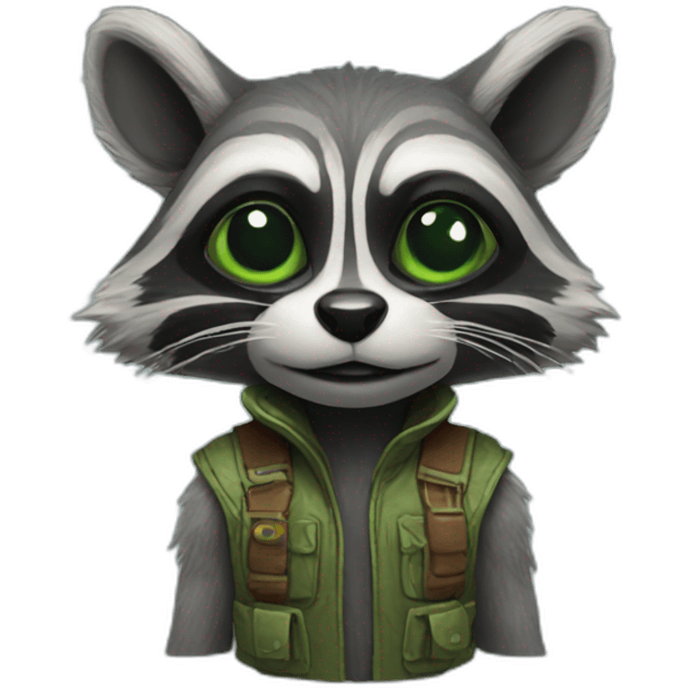 raccoon alien emoji