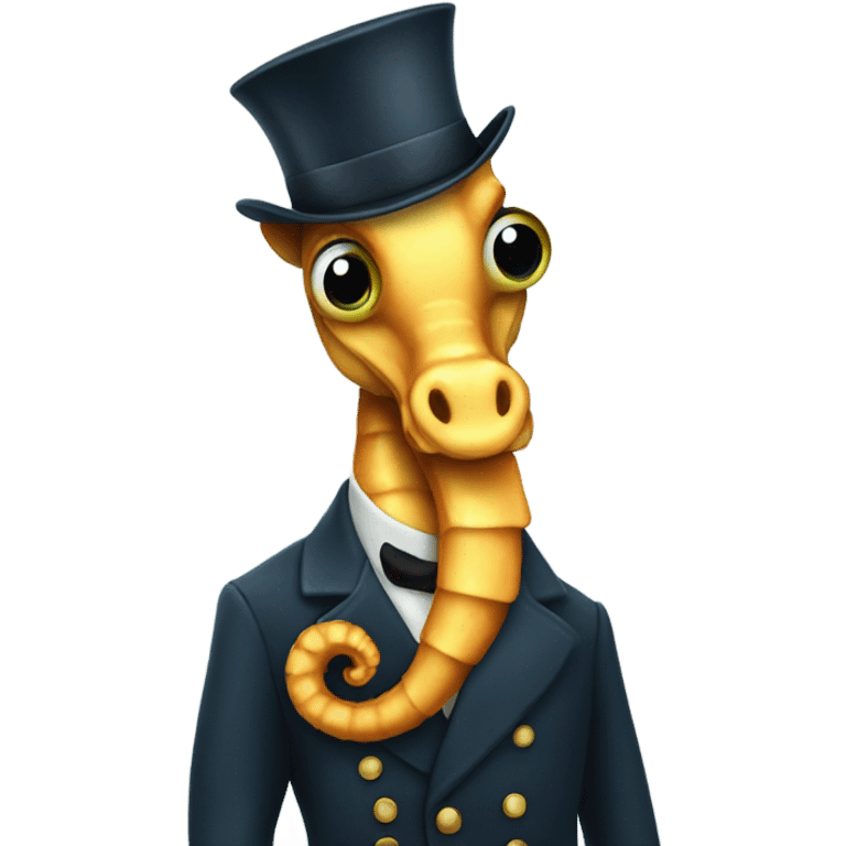 Seahorse wearing a monocle  emoji