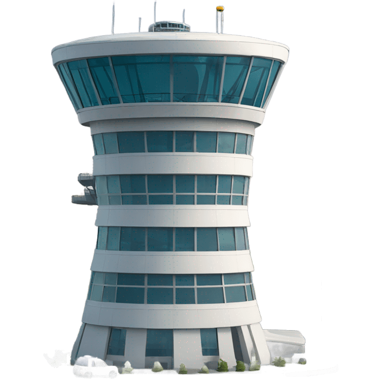 air traffic control tower, full size, modern, realistic emoji