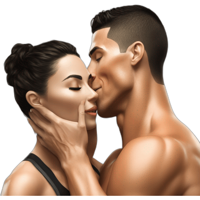 Cristiano Ronaldo kiss feet georgina emoji