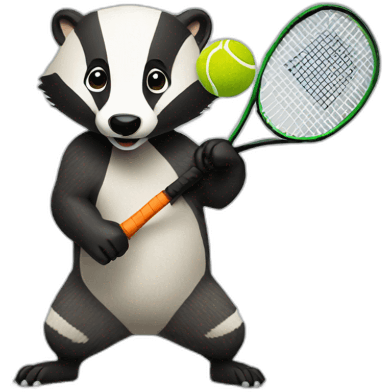 badger playing tennis emoji