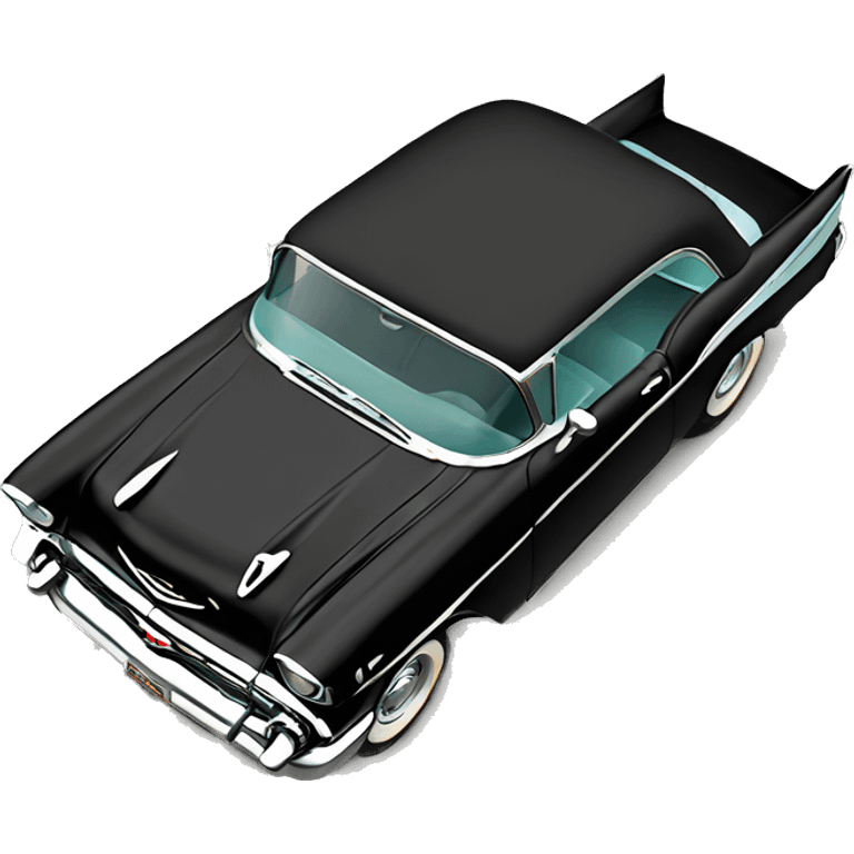 Black 1957 bel air emoji