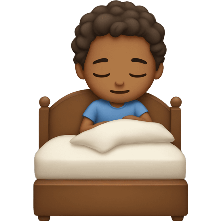 Little brown boy sleeping emoji