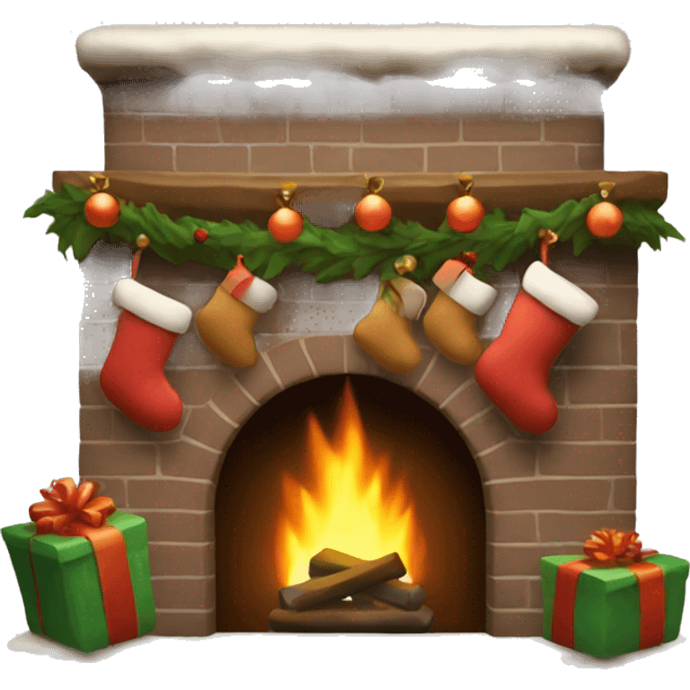 christmas fireplace emoji