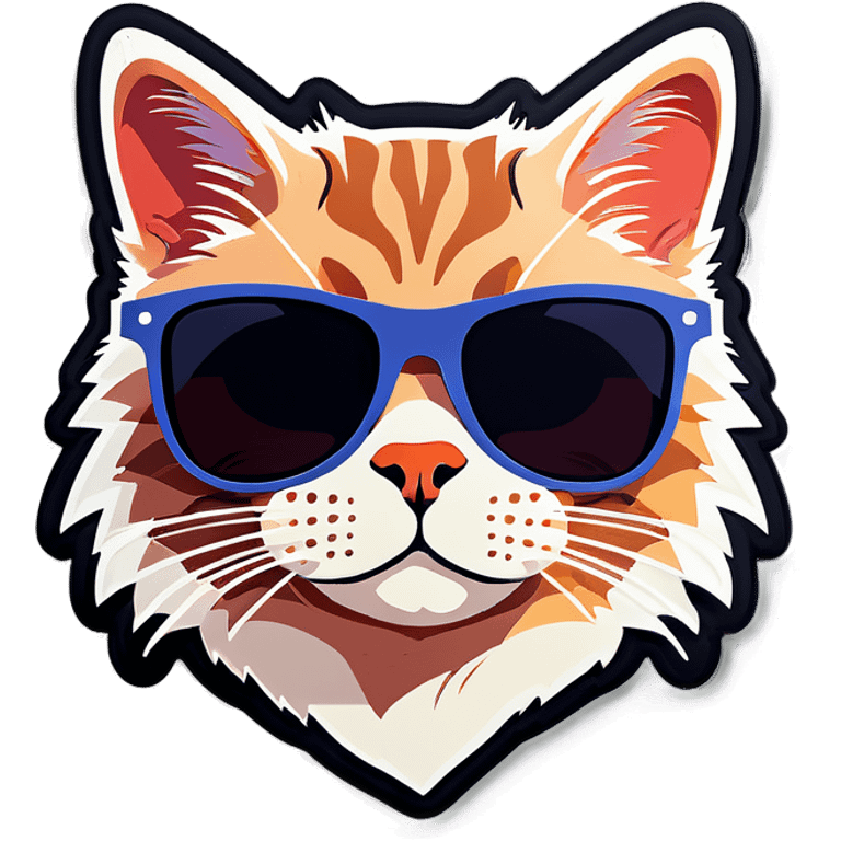 Cat with sunglasses emoji