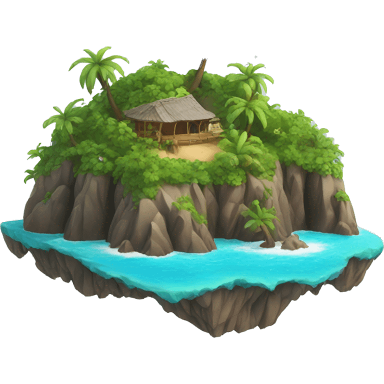 Island with beautiful sea emoji