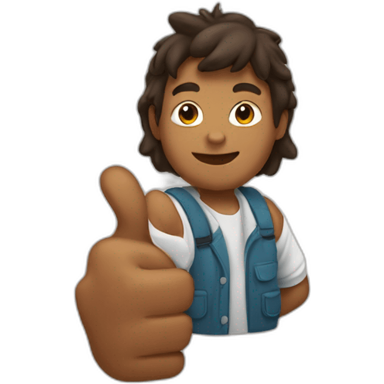 Dipper with thumb up emoji