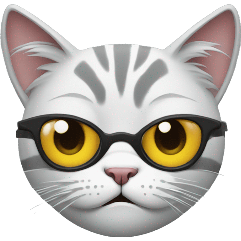 angry cat with lenses  emoji