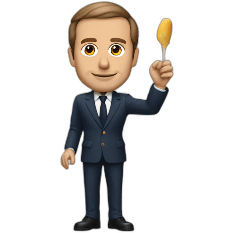 Macron serre la main de Poutine emoji