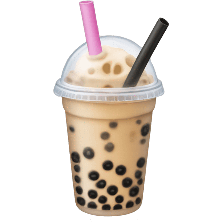 Bubble tea with beige straw emoji