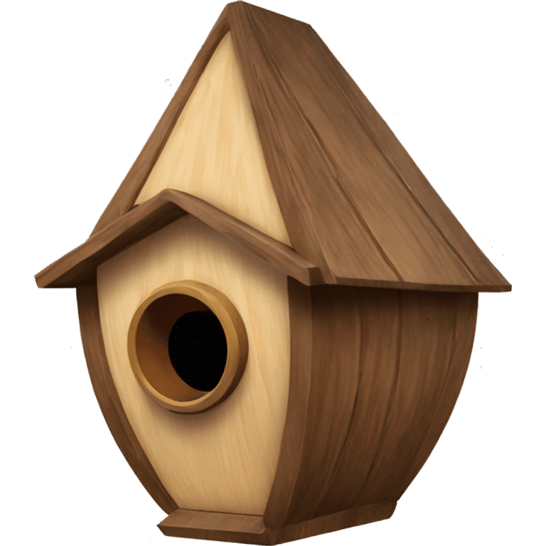 Wooden spaceship birdhouse emoji