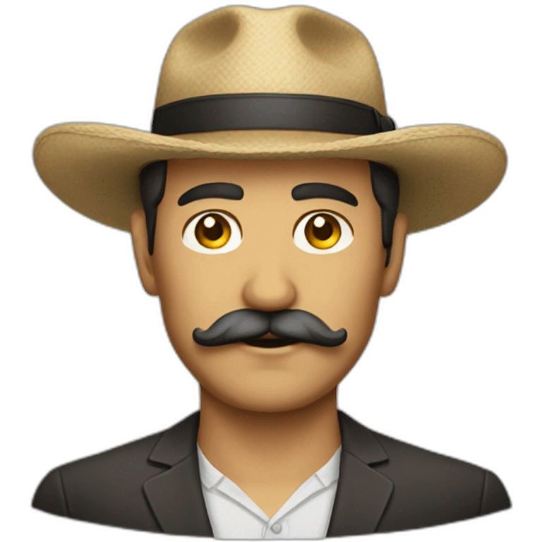 Middle aged Colombian man with mustache emoji