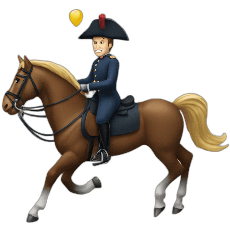 macron sur un cheval emoji