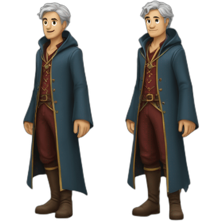 Merlin le magicien old full body emoji