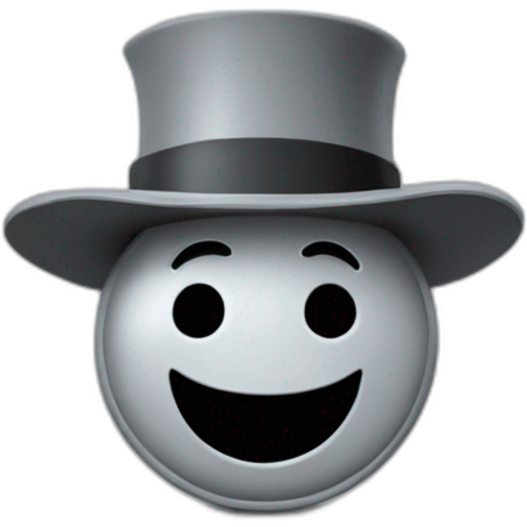 gray bitcoin coin retro disney character cylinder hat emoji