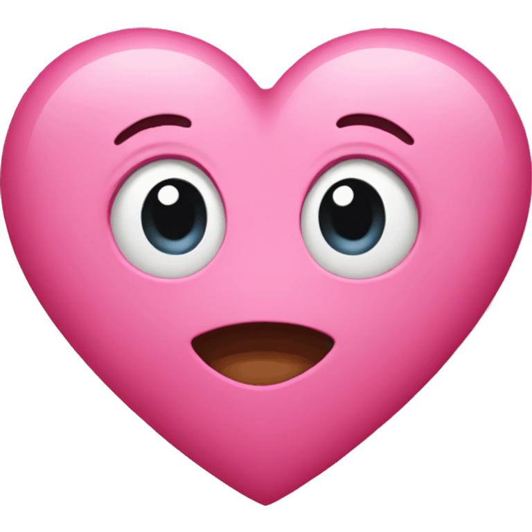 A pink heart  emoji