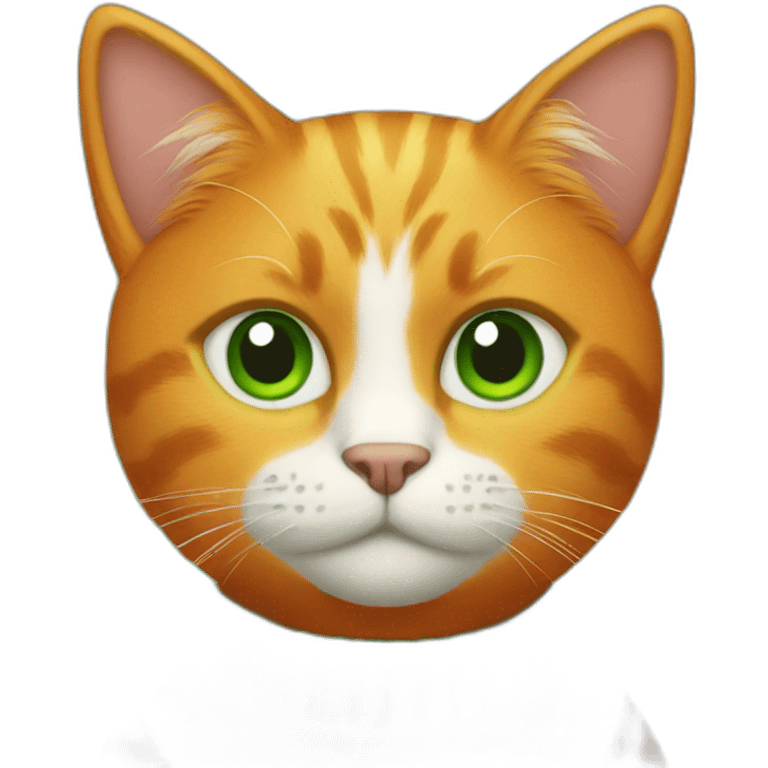 Orange cat with green sweater emoji