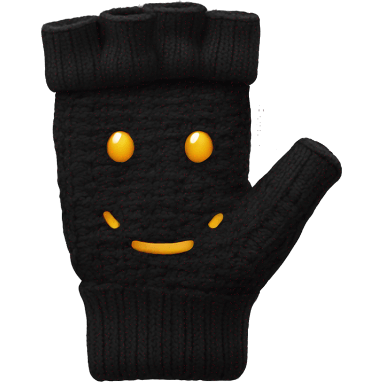 Black fingerless gloves emoji